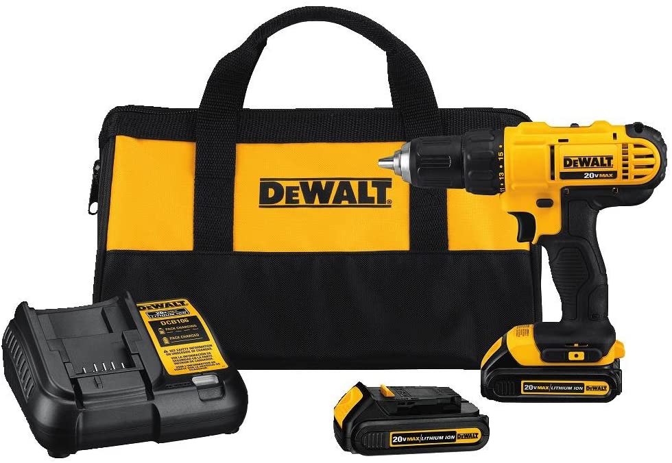 DEWALT 20V Max Cordless Drill Driver Kit Compact