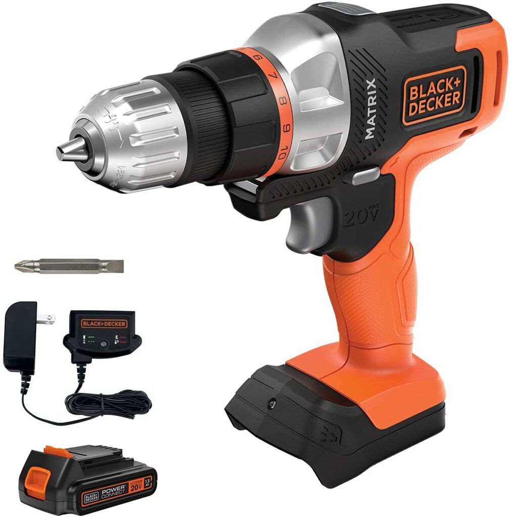 BLACKDECKER 20V MAX Matrix Cordless Drillr BDCDMT120C