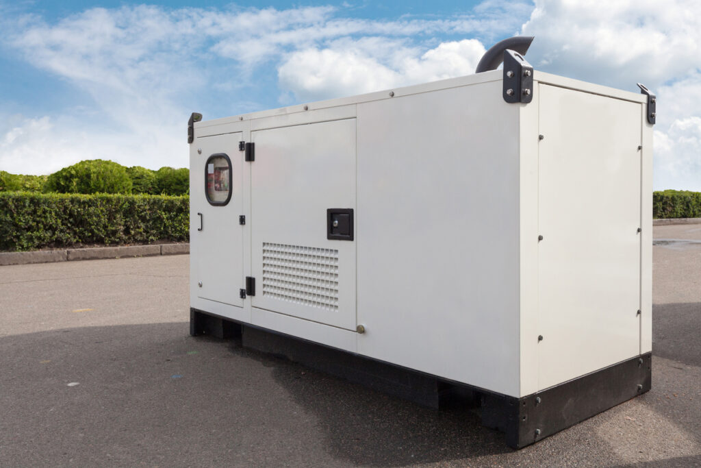 Mobile diesel generator for emergency electric power.