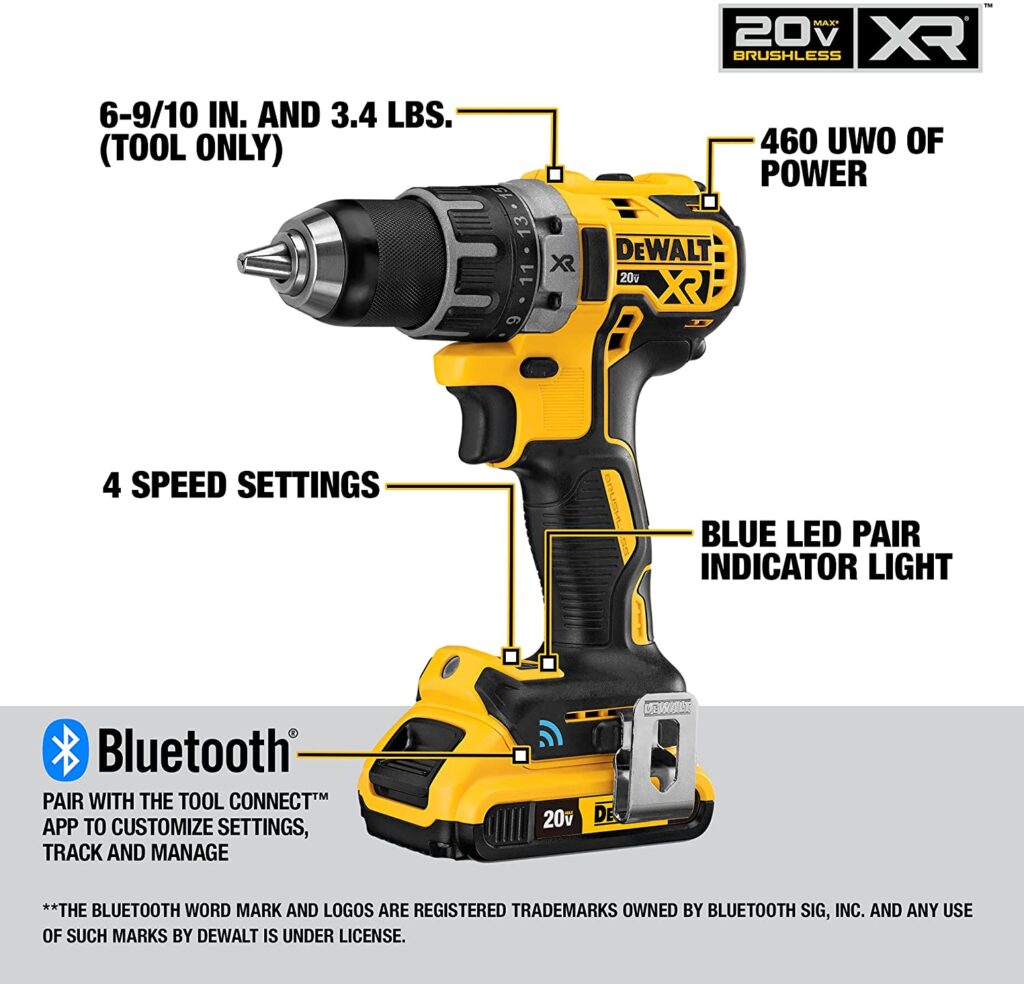 DEWALT 20V MAX Cordless Drill specs