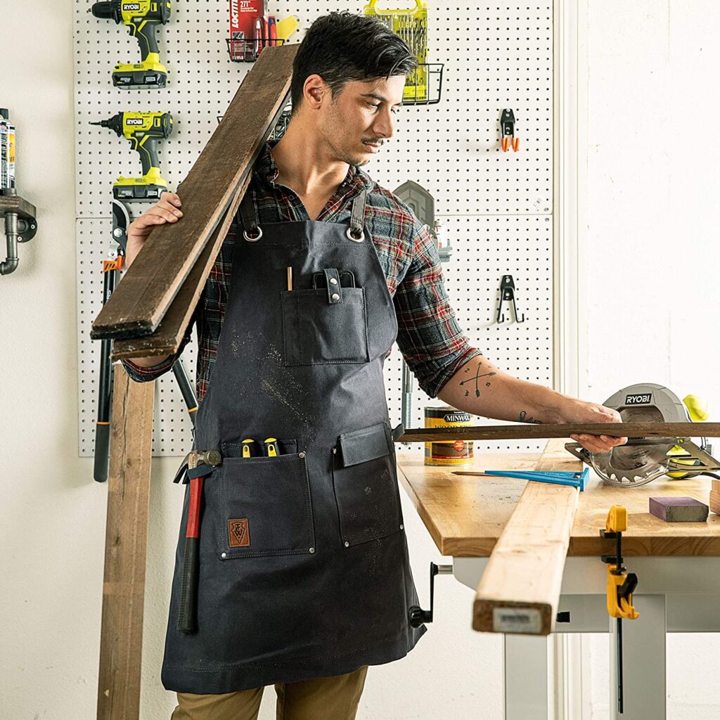Waxed Canvas Heavy Duty Work Apron With Pockets Deluxe Edition ftr