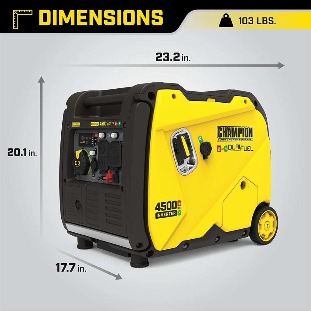 Champion 200988 Dimensions