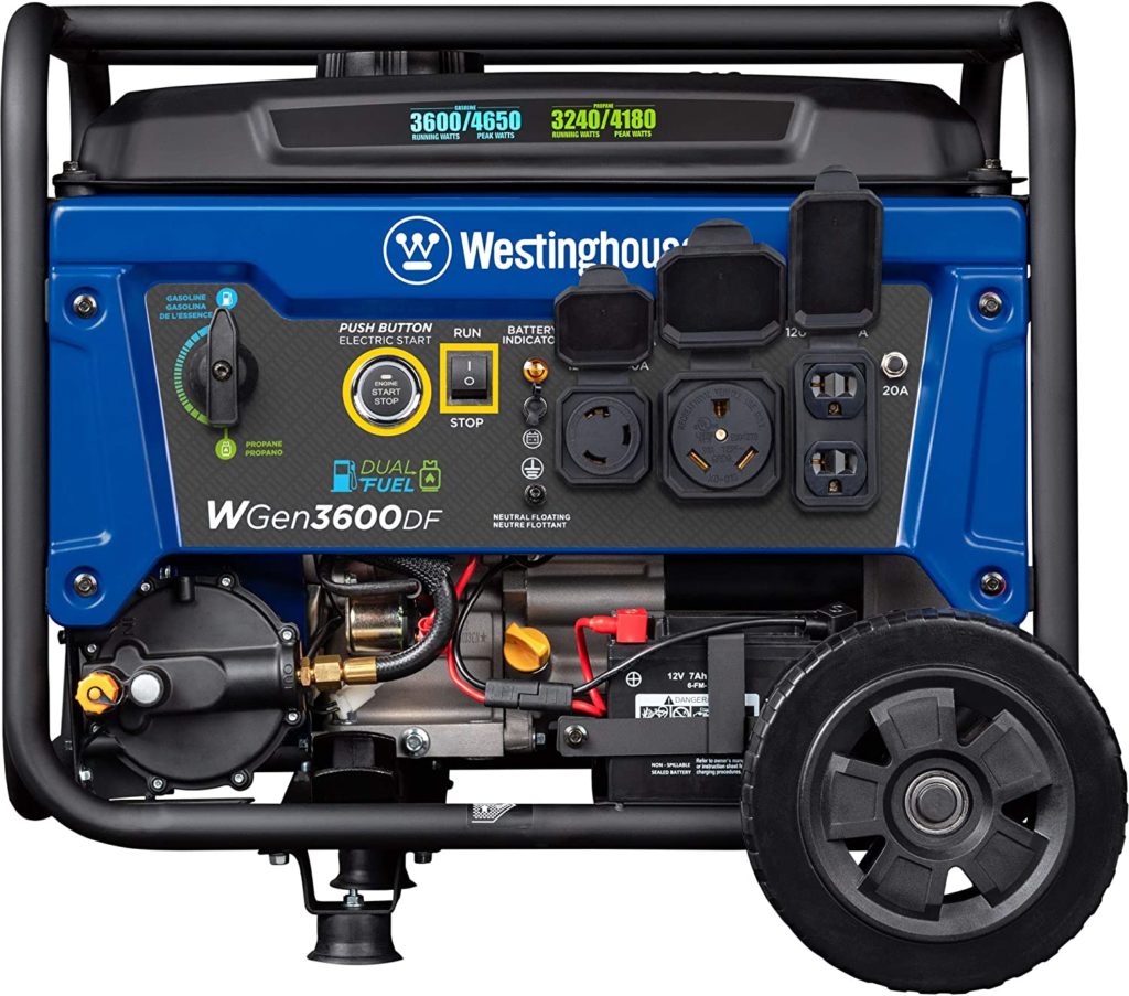 Westinghouse WGen3600DF Front View