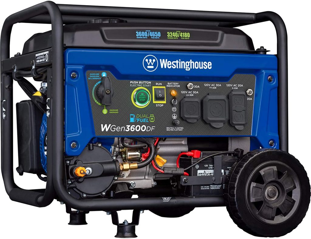 Westinghouse WGen3600DF Side View