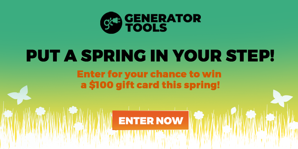 Enter to win $100 gift card from Generator Tools